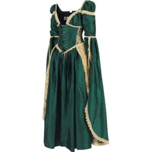 Green Elven Rococo Corset Dress