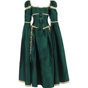 Green Elven Rococo Corset Dress