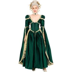 Green Elven Rococo Corset Dress