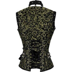 Gold Steampunk Brocade Corset with Jacket