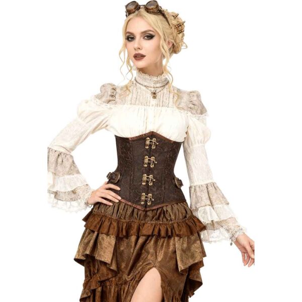 Brown Steampunk Underbust Corset