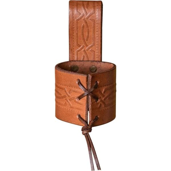 Embossed Leather Horn Holder