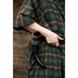 Embossed Leather Horn Holder