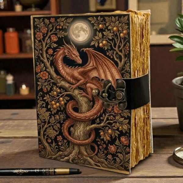 Clasped Dragon Leather Journal