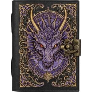Midnight Purple Dragon Leather Journal