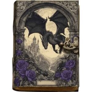 Flying Black Dragon Leather Journal