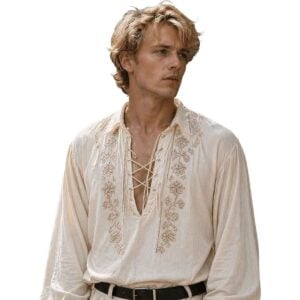 Voyager's Lace-Up Embroidered Shirt