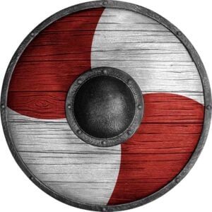 Red and White Vinda LARP Shield