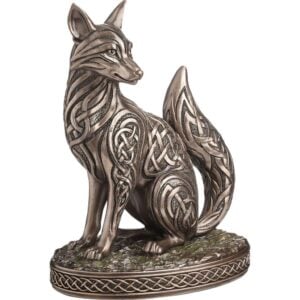 Celtic Knotwork Sitting Fox Statue