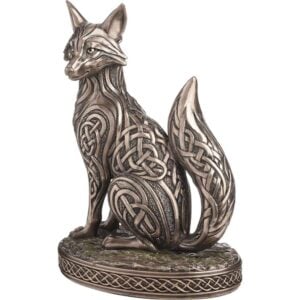 Celtic Knotwork Sitting Fox Statue