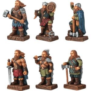 Party of Six Viking Warband Statue Set
