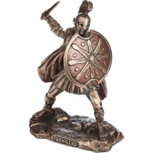 Sword and Shield Dueling Achilles Statue