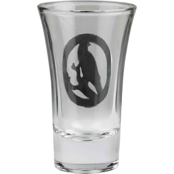 Perching Raven Shot Glass