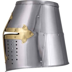 Brass Cross Knight Great Helm