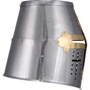 Brass Cross Knight Great Helm