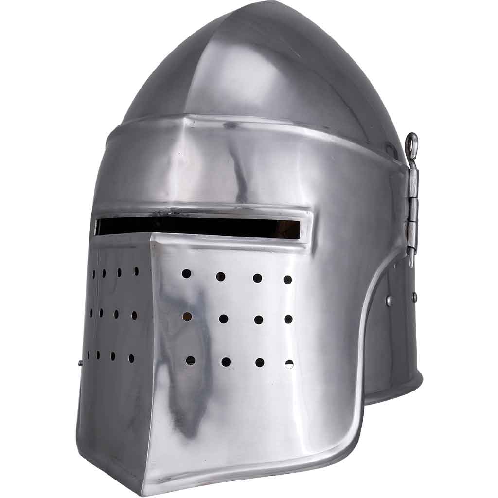 Medieval Fantasy Visor Steel Helmet