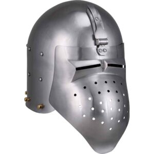 Rounded Face Steel Bascinet