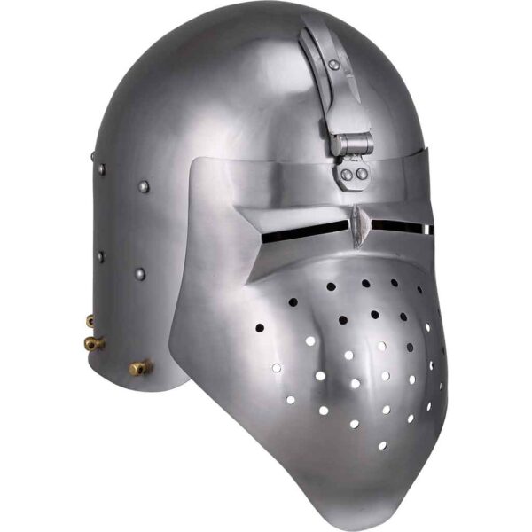 Rounded Face Steel Bascinet
