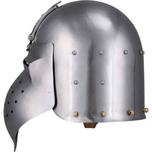 Rounded Face Steel Bascinet