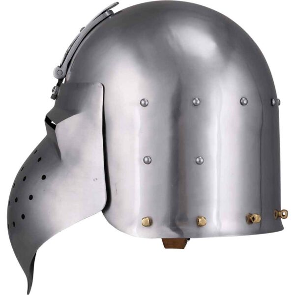 Rounded Face Steel Bascinet