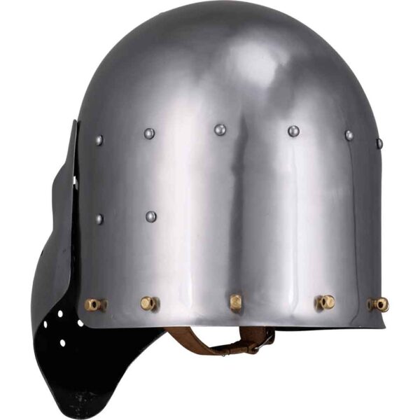 Rounded Face Steel Bascinet