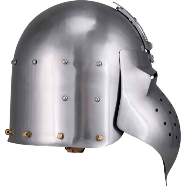 Rounded Face Steel Bascinet