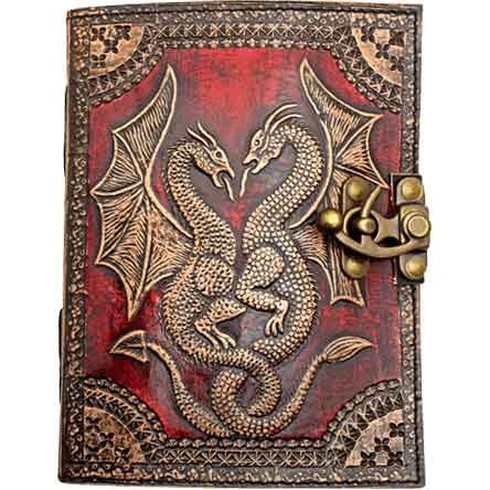 Red Double Dragon Embossed Journal