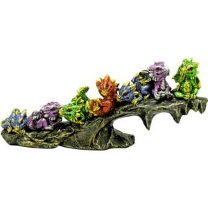 Mini Dragons on Rock Statue