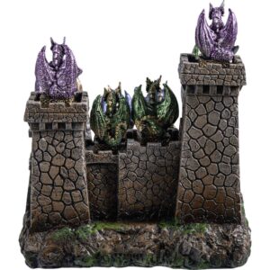 Dragons and Castle Statue Set