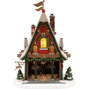 50th Reindeer Acres Stable - North Pole Series by Department 56