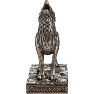 Celtic Howling Wolf Statue