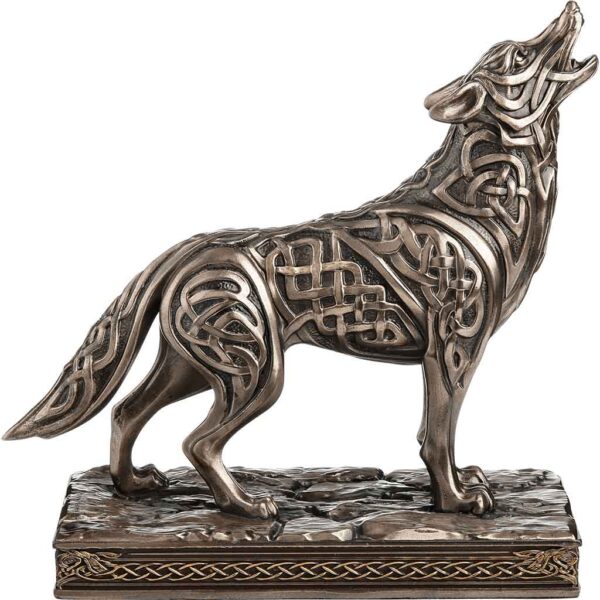 Celtic Howling Wolf Statue - Image 4