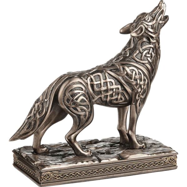 Celtic Howling Wolf Statue - Image 5