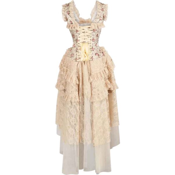 Melrose Floral Satin Corset Dress