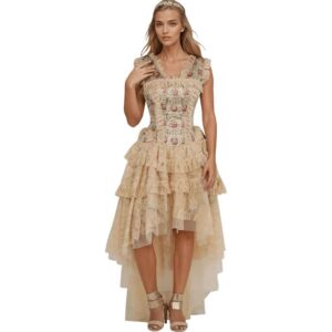 Melrose Floral Satin Corset Dress