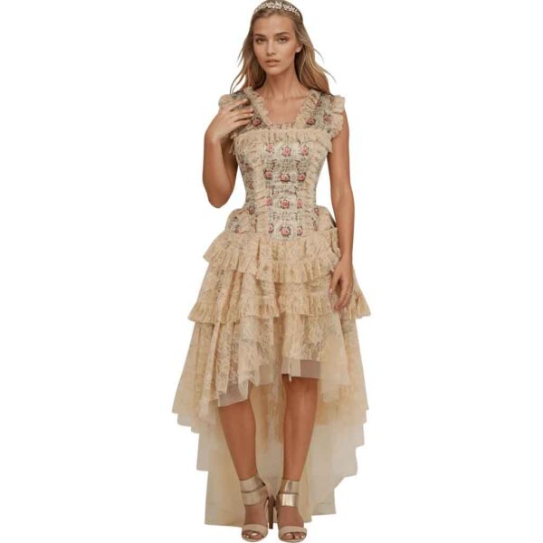 Melrose Floral Satin Corset Dress