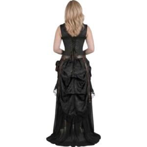 Midnight Black Steampunk Corset Dress
