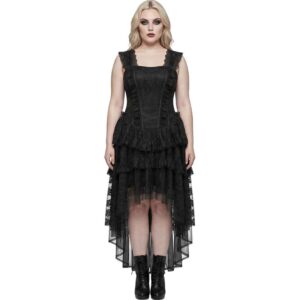 Black Gothic High-Low Corset Dress
