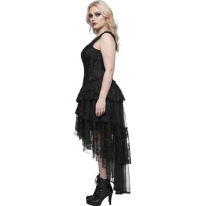 Black Gothic High-Low Corset Dress