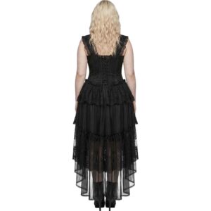Black Gothic High-Low Corset Dress