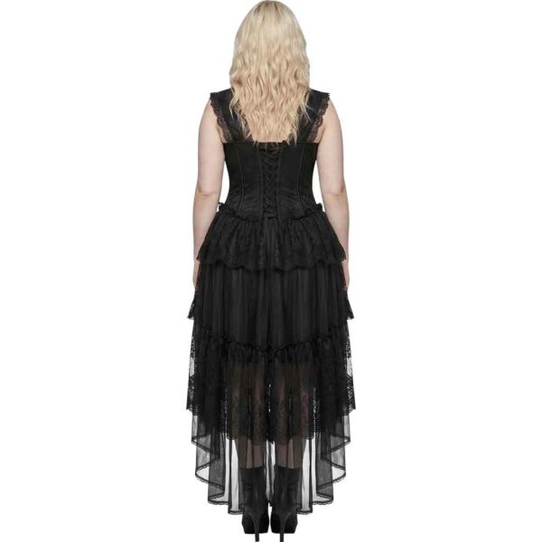 Black Gothic High-Low Corset Dress